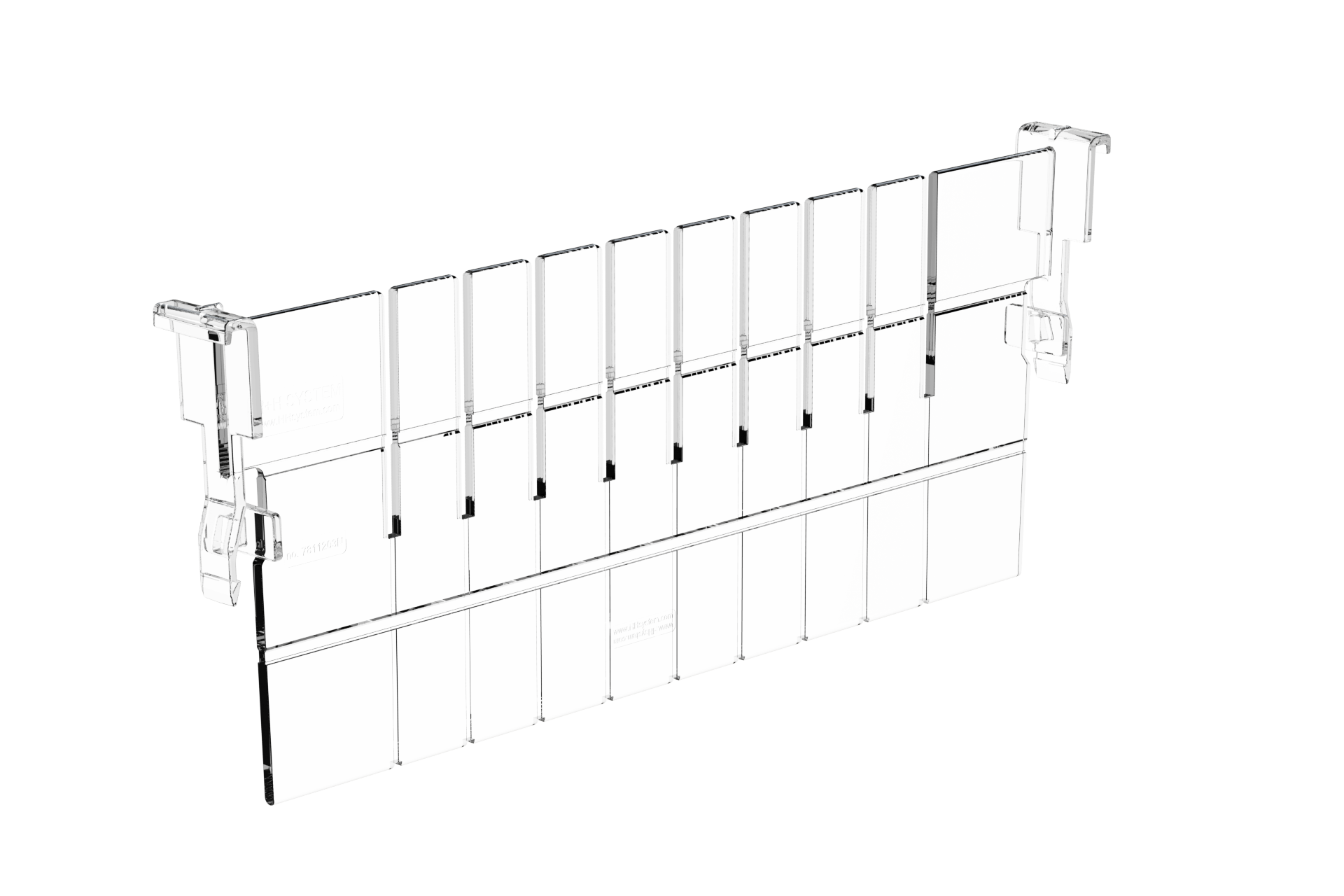 ISO Teiler PC transparent 300x100 mm