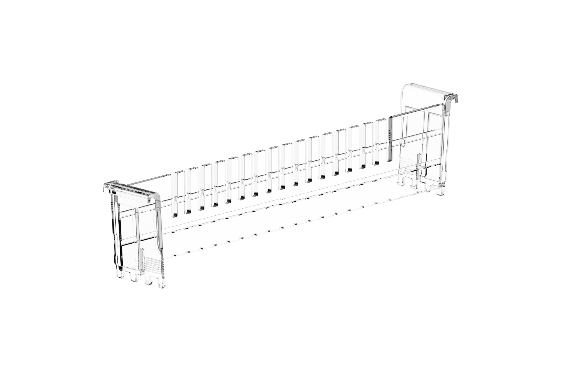 ISO Teiler PC transparent 300x50 mm