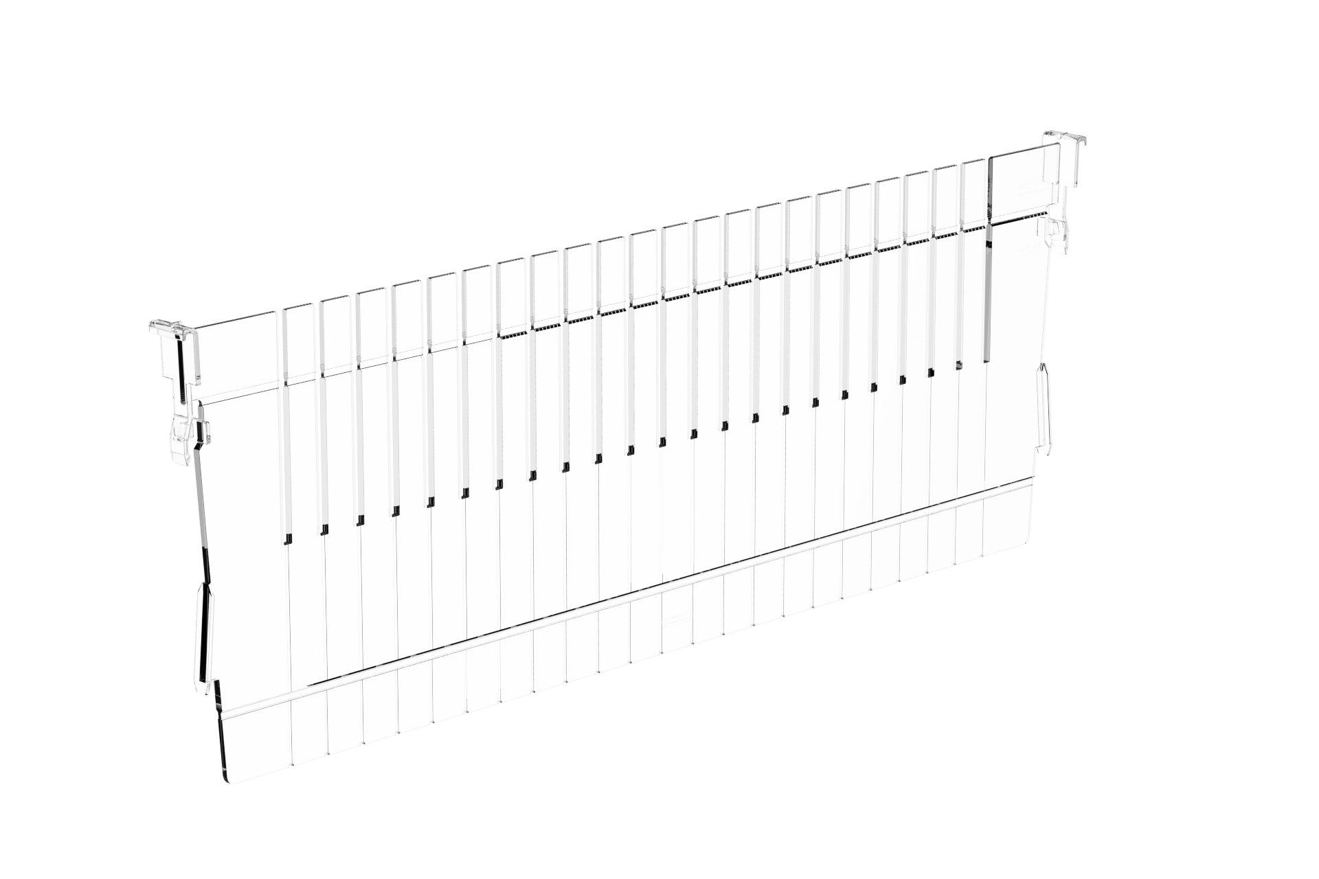 ISO Teiler PC transparent 600x200 mm