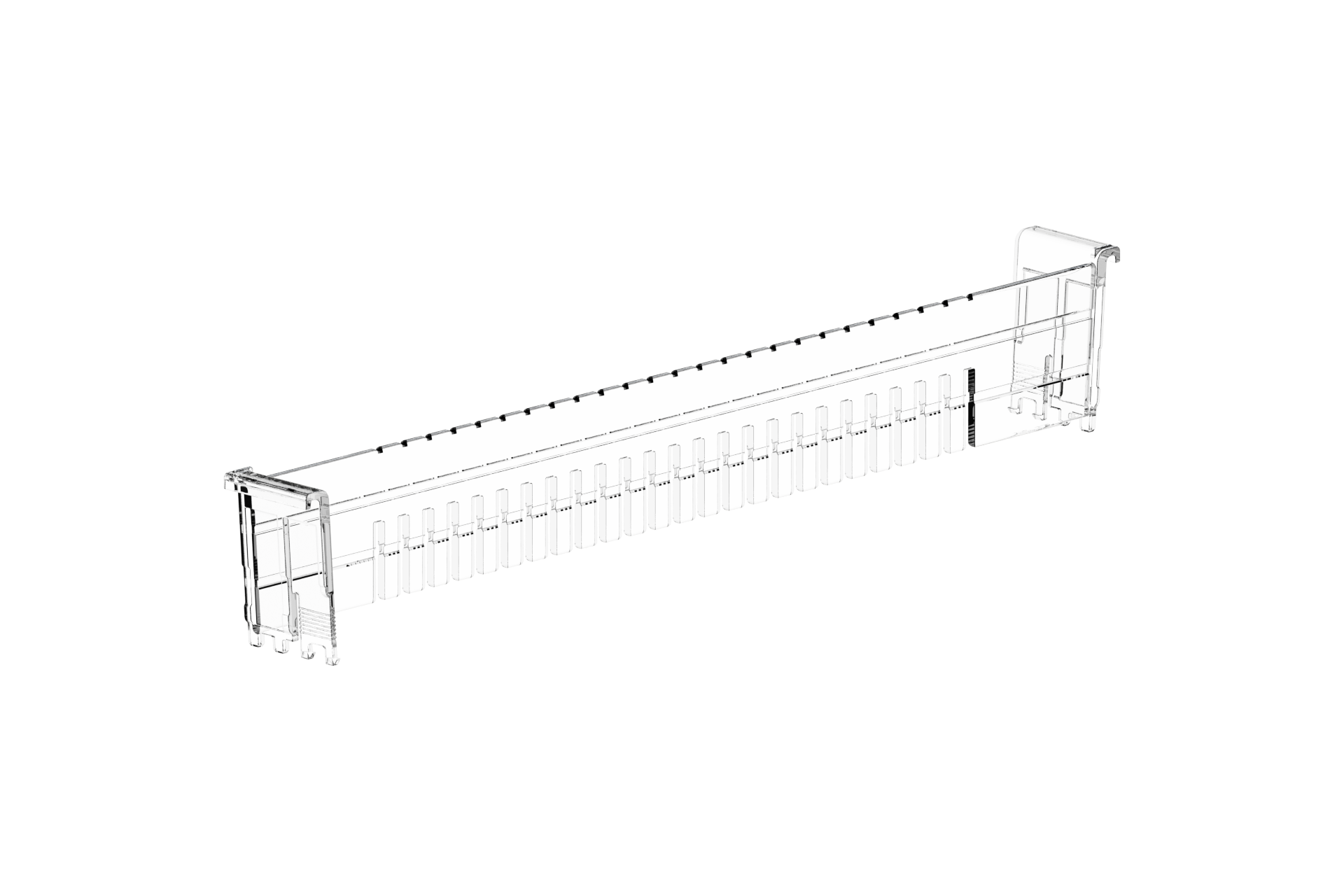 ISO Teiler PC transparent 400x50 mm