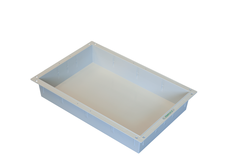 H+H FlexWanne ABS grau, 600 x 400 x 100 mm