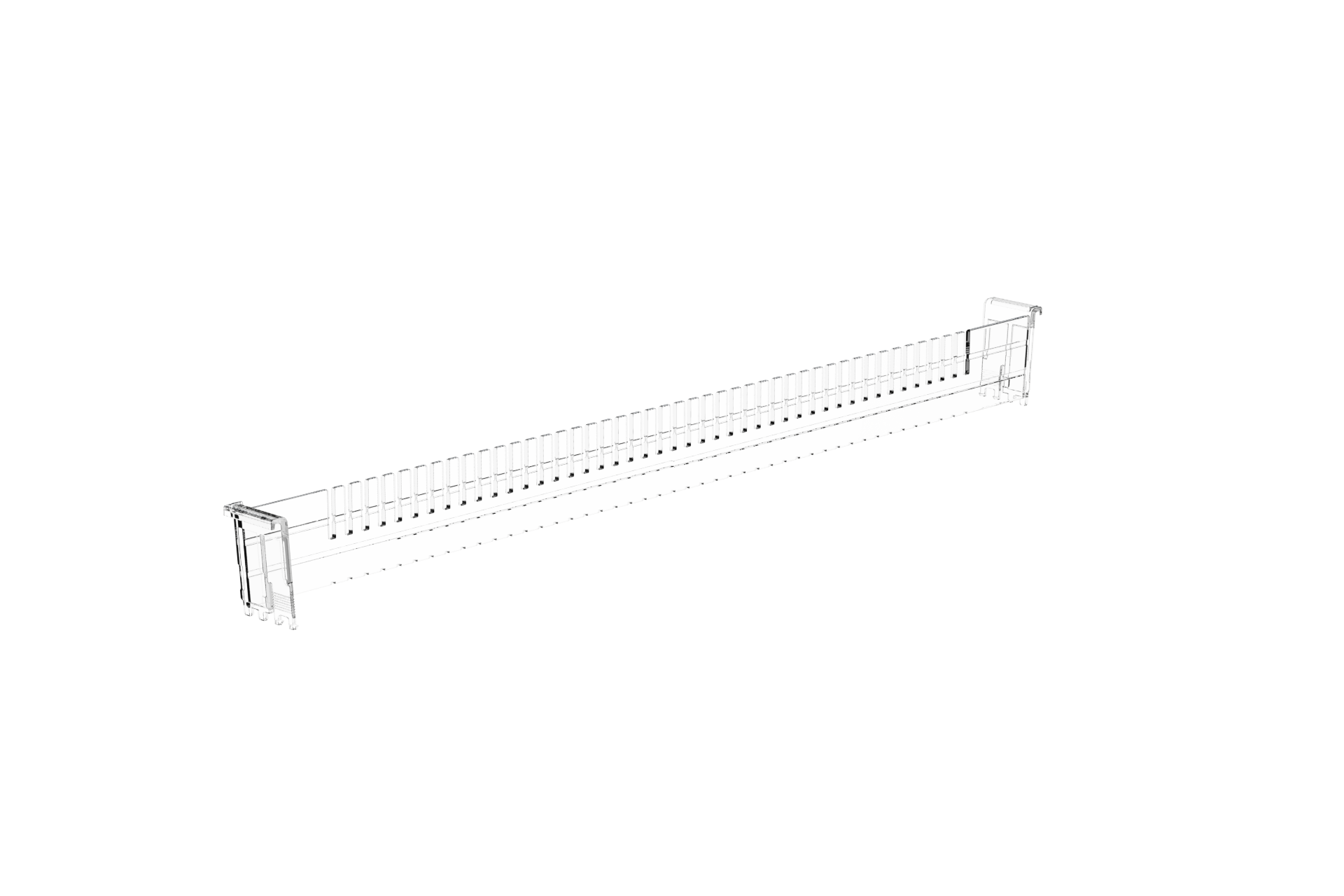 ISO Teiler PC transparent 600x50 mm