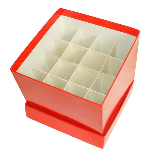 Papp-Lagerbox Typ C - für 50 ml Röhrchen (148x148x128mm))