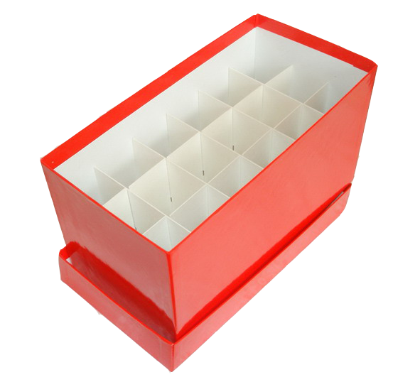 Papp-Lagerbox Typ C - für 50 ml Röhrchen (122x240x128 mm)