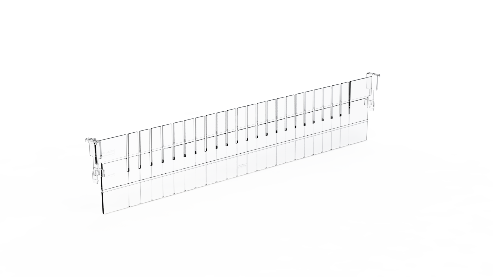 ISO Teiler PC transparent 600x100 mm