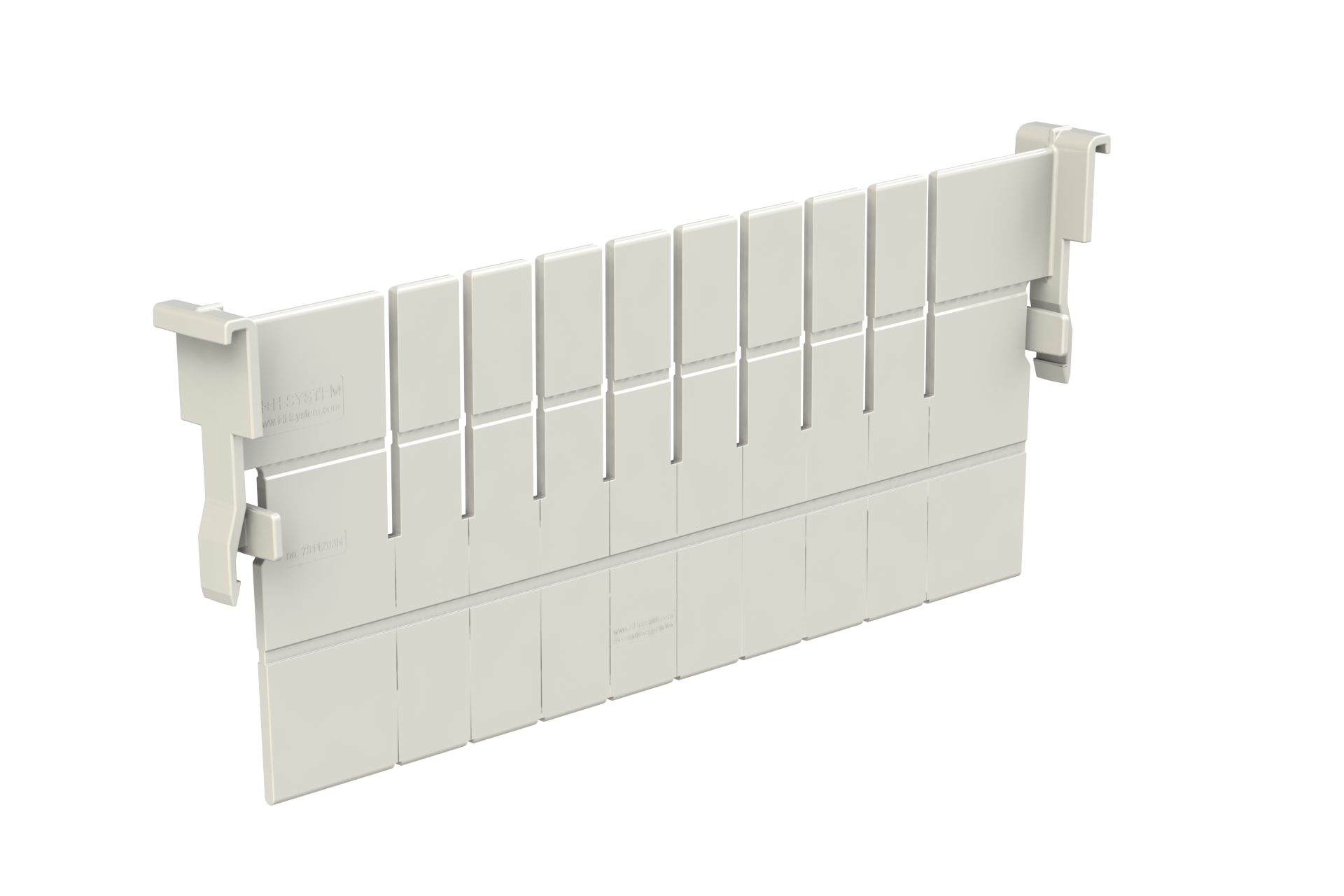 ISO Teiler ABS grau 300x100 mm