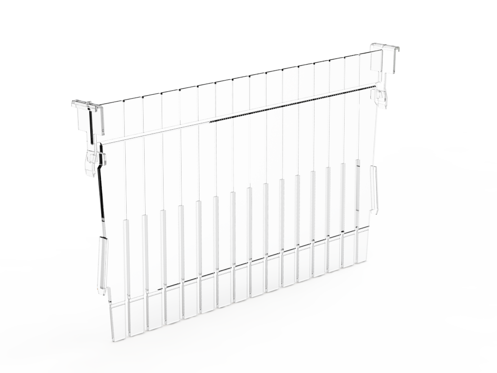 ISO Teiler PC transparent 400x200 mm