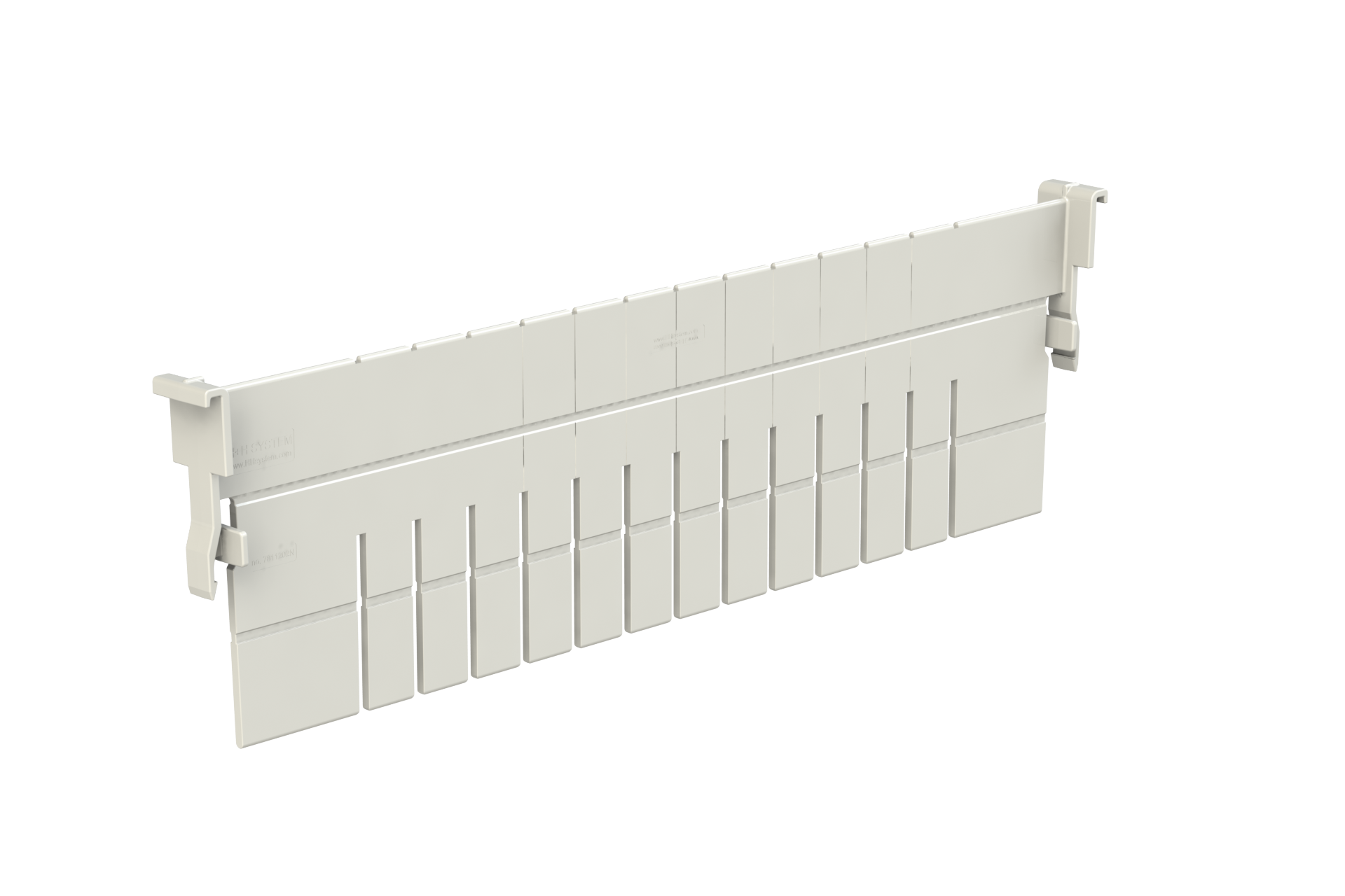 ISO Teiler ABS grau 400x100 mm