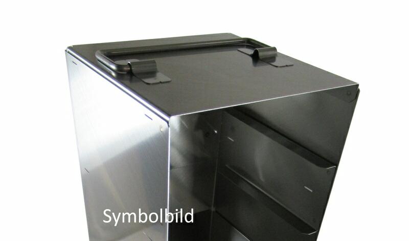 Edelstahl-Truhengestell T7505 für 5 Boxen (7,5 cm, 136er)