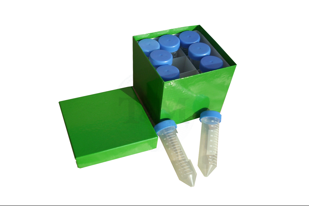 Papp-Lagerbox Typ C - für 50 ml Röhrchen (122x122x128mm)